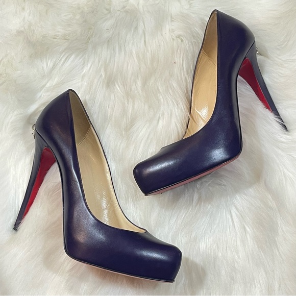 Christian Louboutin Rolandzip Purple Leather Heels - Picture 4 of 11